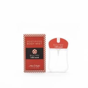 NEW MIXOLOGIE sultry (wild musk) moisturizing body mist in red